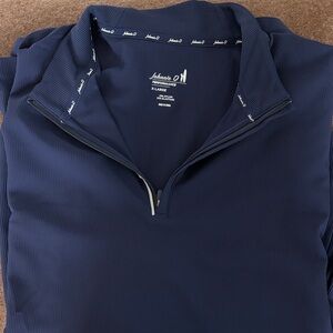 johnnie-O Navy Blue Quarter-Zip Sweatshirt